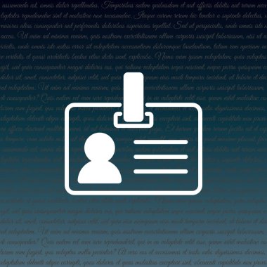 Kimlik kartı ile toka simgesi