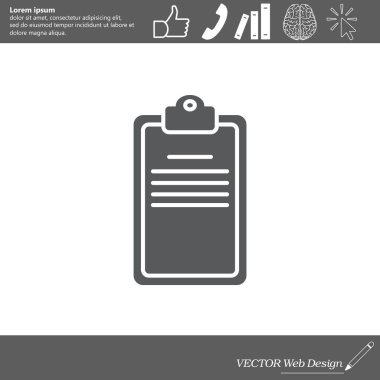 Pano veya denetim listesi simgesi