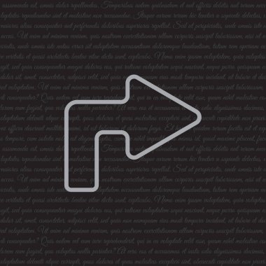 Ok dönüm doğru simgesi