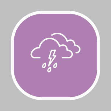 Fırtına simgesiyle bulut