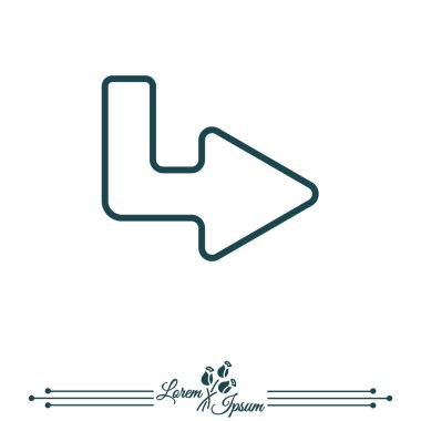 Ok aşağı doğru simgesi