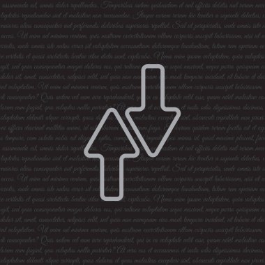  Oklar yukarı-aşağı simgesi