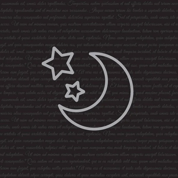 Ay ve yıldız simgesi — Stok Vektör