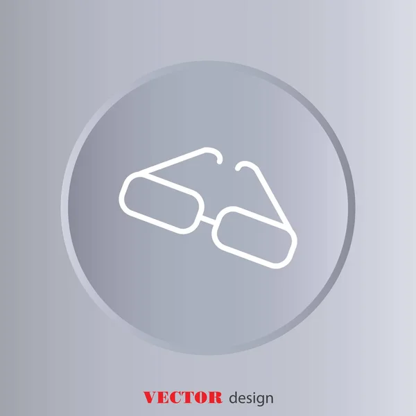 Gläser flache Ikone — Stockvektor