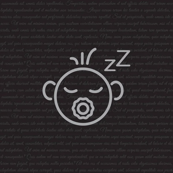 Slapende kind pictogram — Stockvector