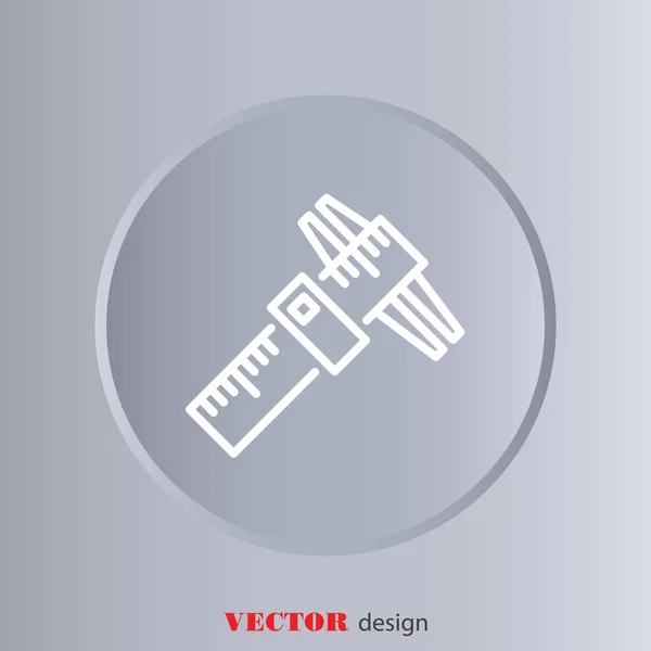 Icono de línea web de Caliper — Vector de stock