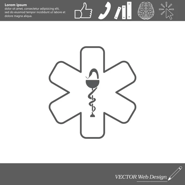 Ilustración de ícono de ambulancia — Vector de stock