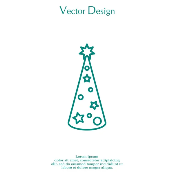 Icono del árbol de Navidad — Vector de stock