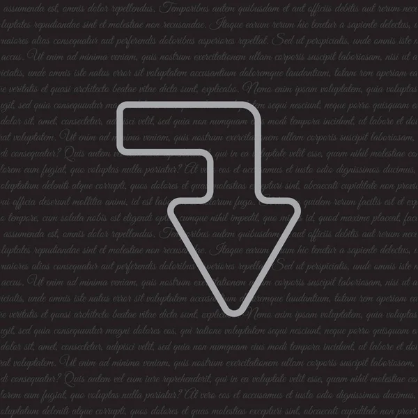 Ikona Šipka doprava dolů — Stockový vektor