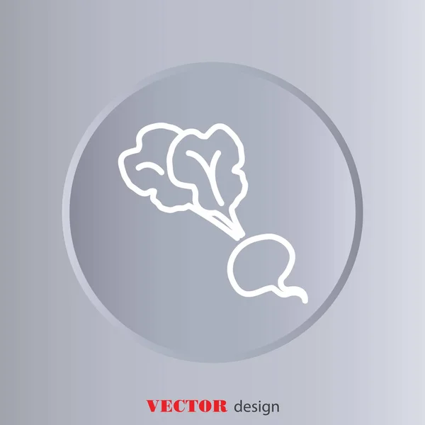 Icône de ligne Web de betterave — Image vectorielle