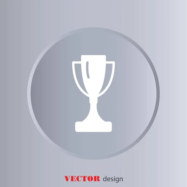 Ícone de linha web da taça do troféu — Vetor de Stock