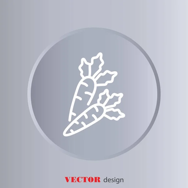 Conception de l'icône de la carotte — Image vectorielle