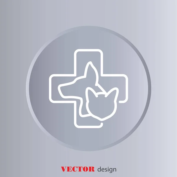 Icono de medicina veterinaria . — Vector de stock