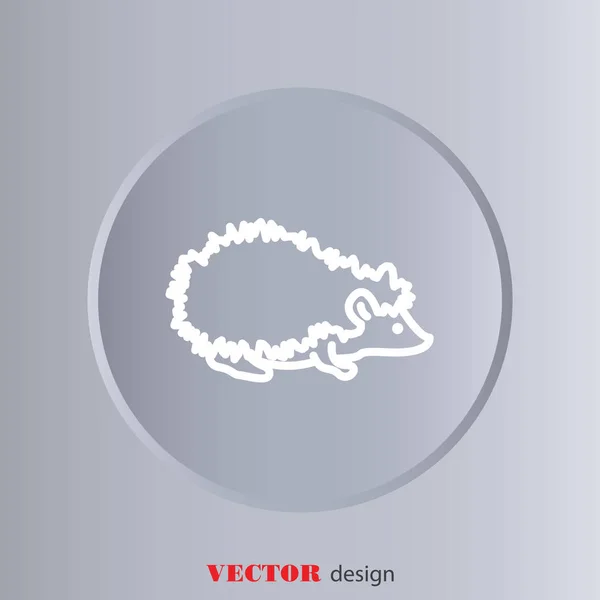 Icône de ligne web hérisson — Image vectorielle