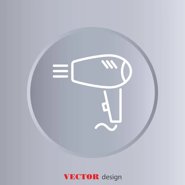 Web line icon of Hairdryer — Stock Vector