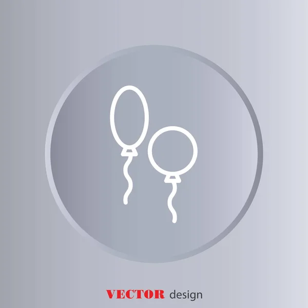 Globos icono plano — Vector de stock