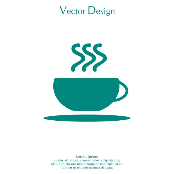 Coupe de café ligne icône — Image vectorielle