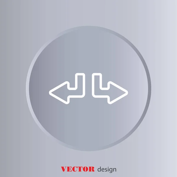 Flèche dans différentes directions icône — Image vectorielle