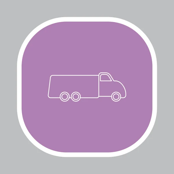 Vrachtwagen lijn pictogram — Stockvector