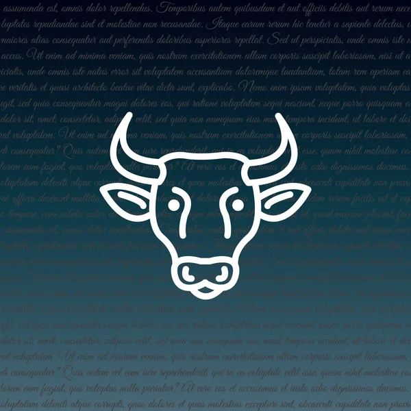 Cow web linii ikona — Wektor stockowy