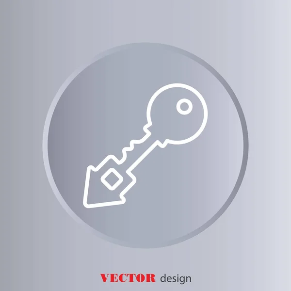 Icône plate clé — Image vectorielle