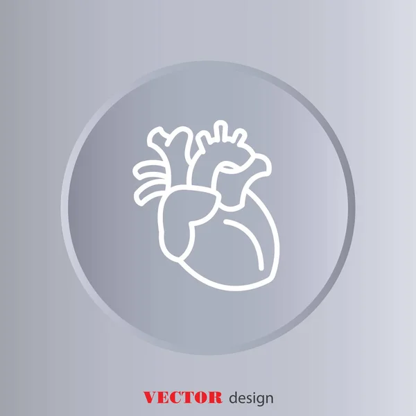Icône coeur humain — Image vectorielle