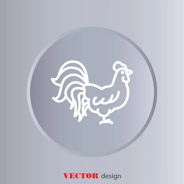 Icône de ligne web de coq — Image vectorielle
