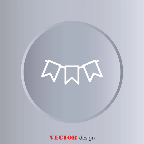 Drapeaux icône guirlande — Image vectorielle