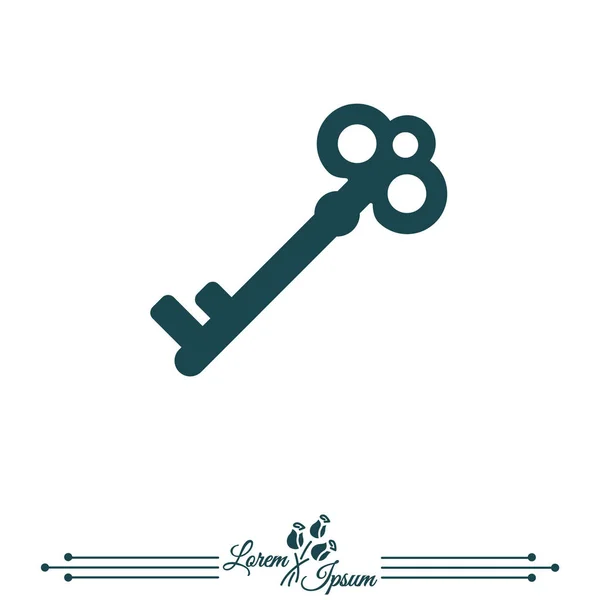 Key flat icon — Stock Vector