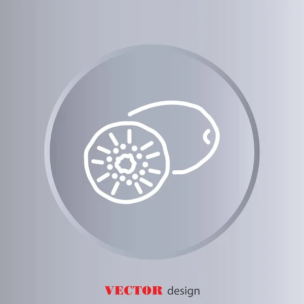 Icône de ligne Web des Kiwis — Image vectorielle