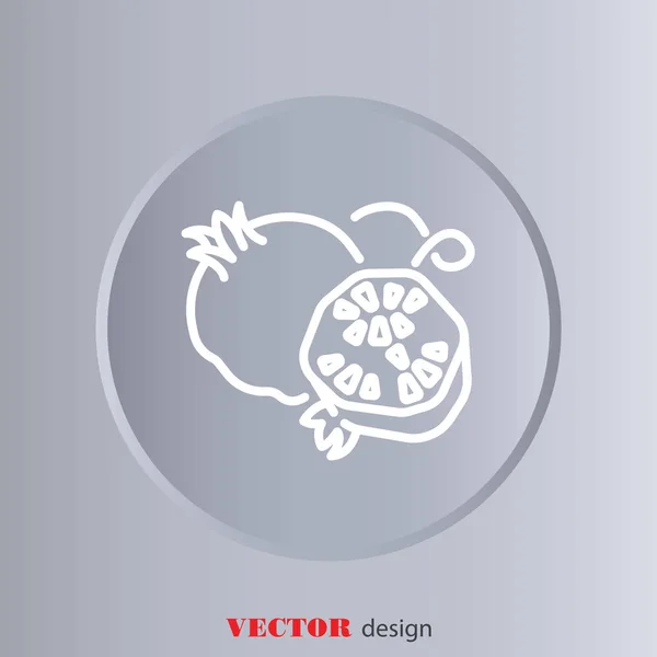 Webline-Ikone von Granaten — Stockvektor