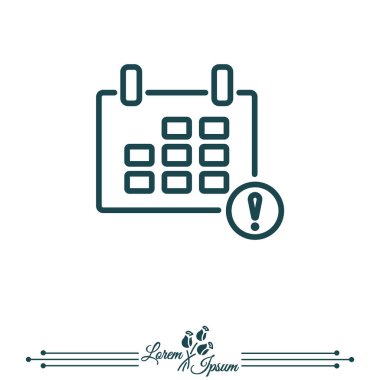  satırı simgesi. Takvim