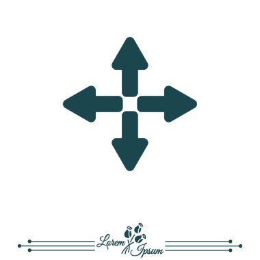 Oklar farklı yönlere simgesi