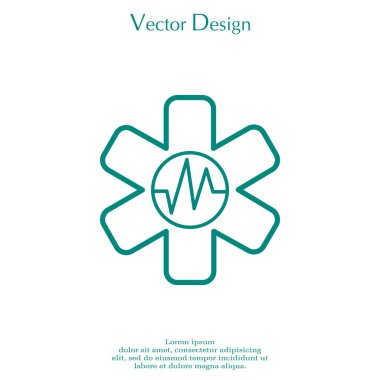 Ambulans simgesi illüstrasyon