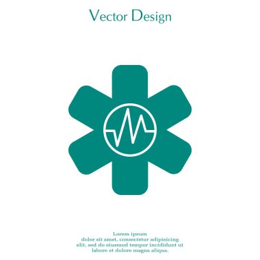 Ambulans simgesi illüstrasyon