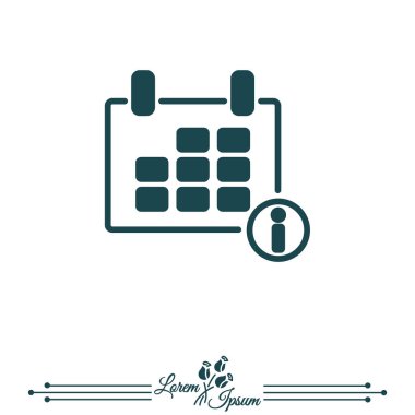  satırı simgesi. Takvim