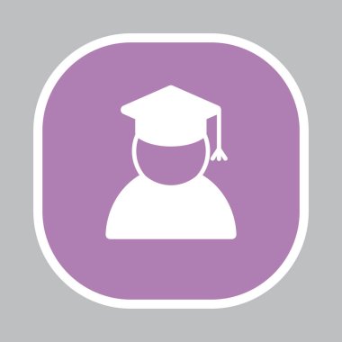 Öğrenci mezuniyet kap simgesi