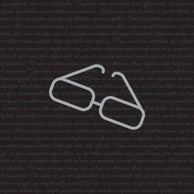 Web tüysüz simgesi. Gözlük