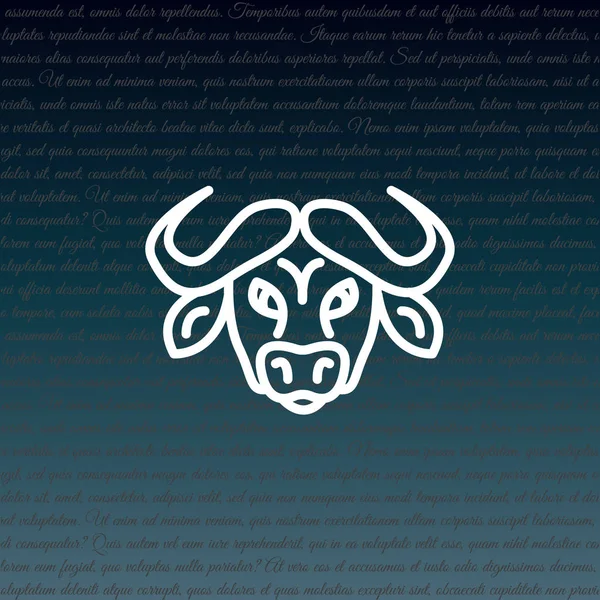 Icona linea web Buffalo — Vettoriale Stock