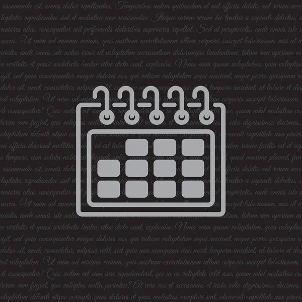 Zeilensymbol. Kalender — Stockvektor