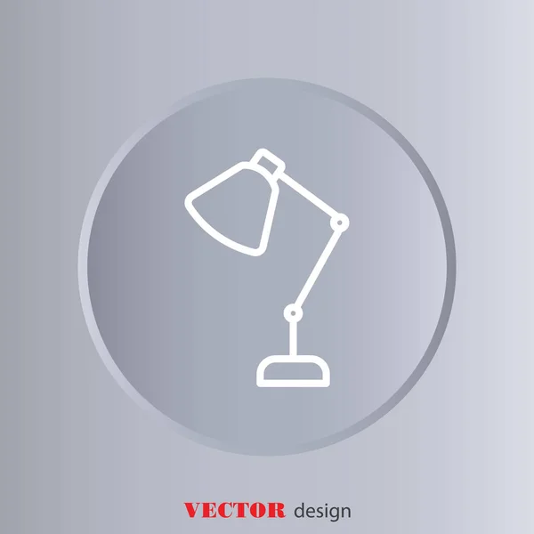 Icono de línea web de lámpara de mesa — Vector de stock