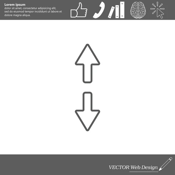 Icône de ligne flèche — Image vectorielle