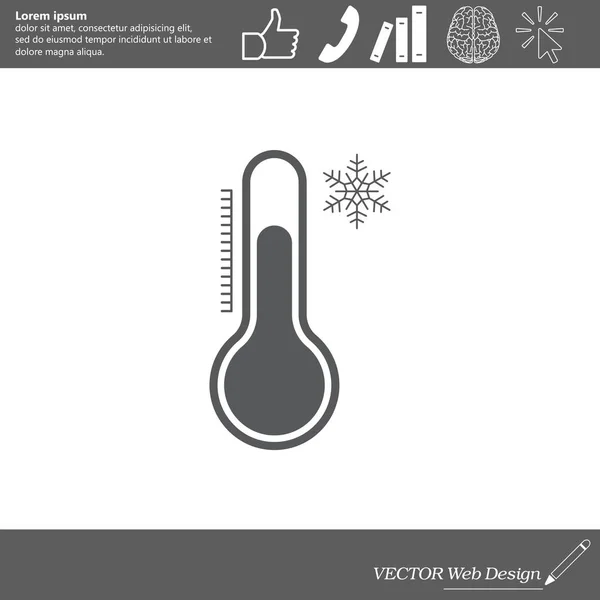Thermometer web pictogram — Stockvector