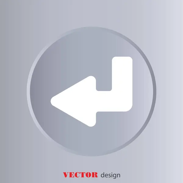 Flèche vers le bas-gauche icône — Image vectorielle