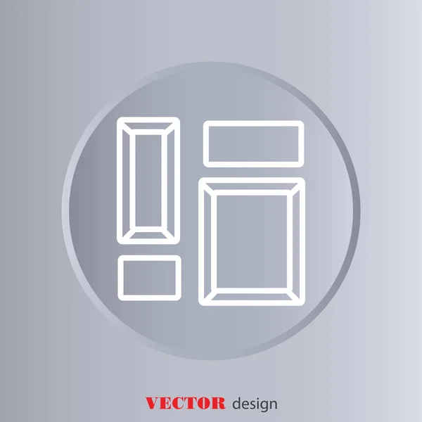 Icono de línea web de marcos de imagen (foto) . — Vector de stock