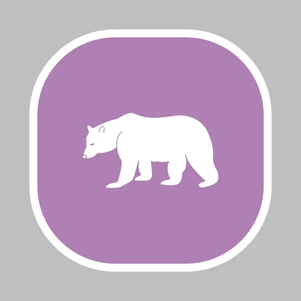 Sylwetka niedźwiedź ikony — Wektor stockowy