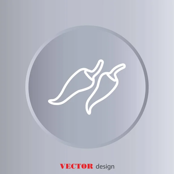 Icône de ligne Web de poivrons — Image vectorielle
