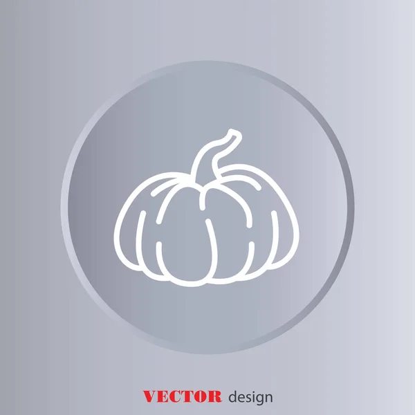Icône de ligne Web de citrouille — Image vectorielle