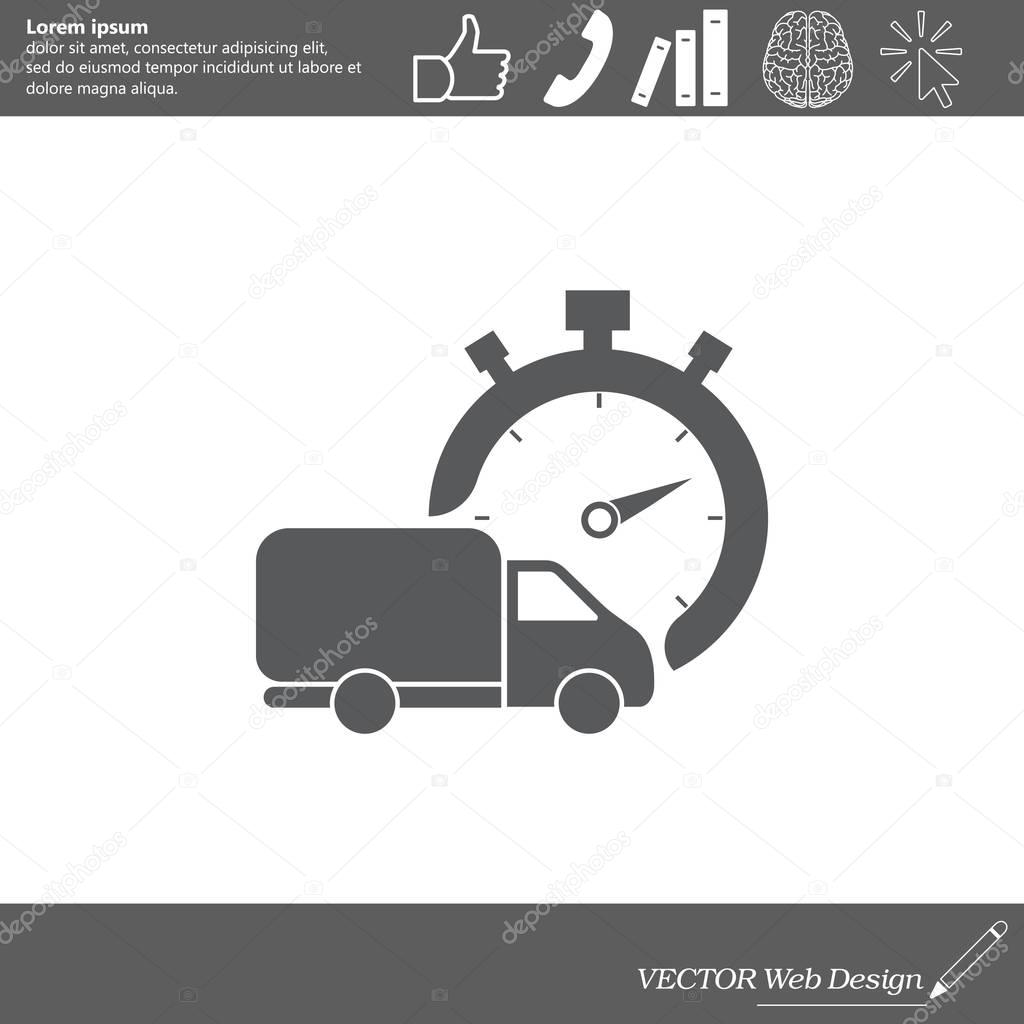 Fast delivery flat icon