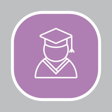 Öğrenci mezuniyet kap simgesi